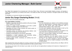 thumbnail of Junior Chartering Manager